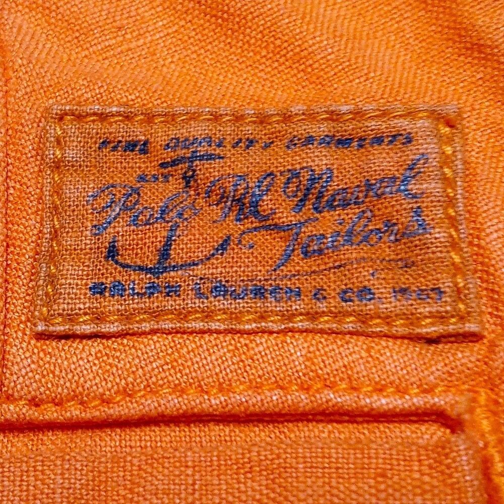*READ* NWT Polo Ralph Lauren Shorts Mens 40 Linen Blend Orange Classic Fit Beach - Picture 8 of 13
